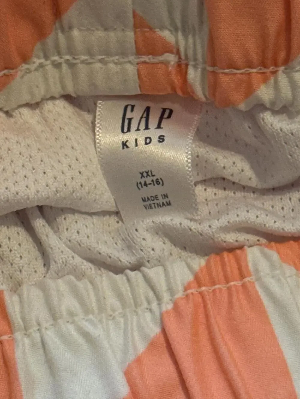 GAP Kids Swim Shorts XXL Orange Geometric Pattern